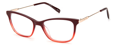Premium Women Pierre Cardin Eyeglasses: P.C.8491 - Shaded Burgundy - SpecSMART Eye Clinic (Diagonal View)